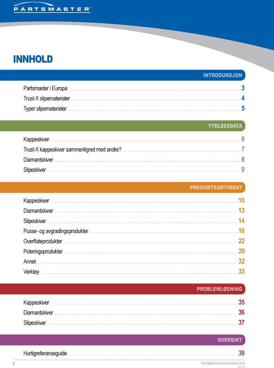 .. 9 Kappeskiver... 10 Diamantskiver... 13 Slipeskiver... 14 Pusse- og avgradingsprodukter... 16 Overflateprodukter.
