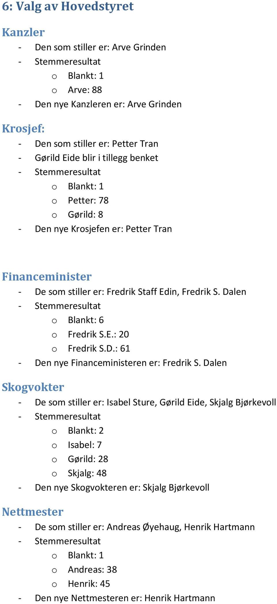 D.: 61 - Den nye Financeministeren er: Fredrik S.