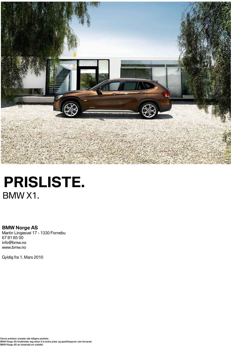 bmw.no Gyldig fra 1.