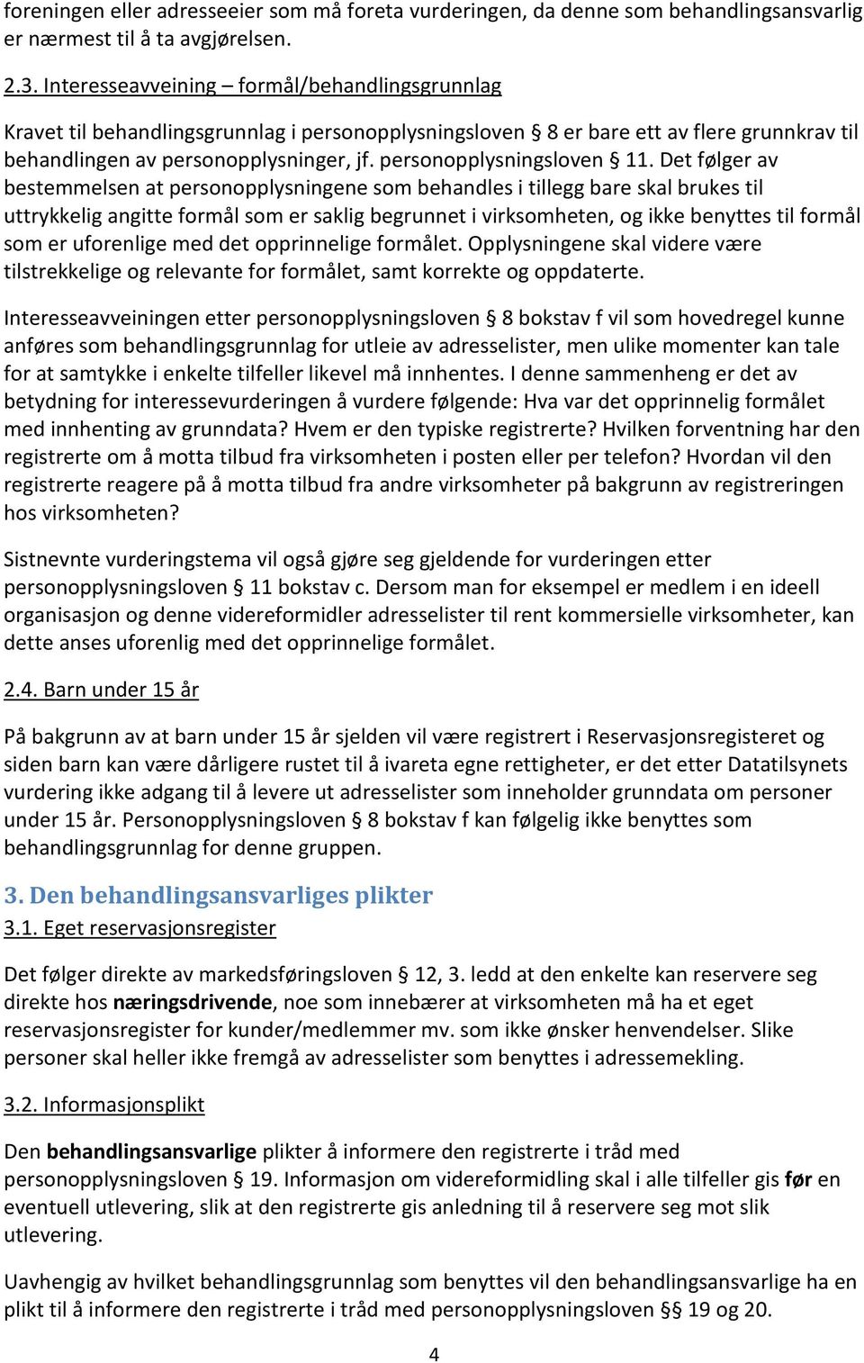 personopplysningsloven 11.