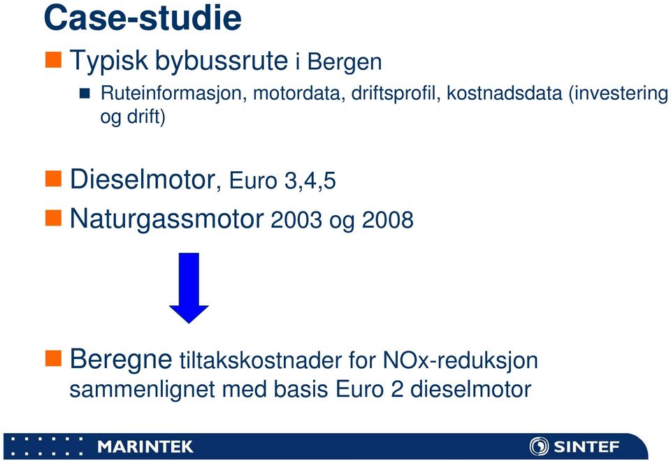 Dieselmotor, Euro 3,4,5 Naturgassmotor 2003 og 2008 Beregne