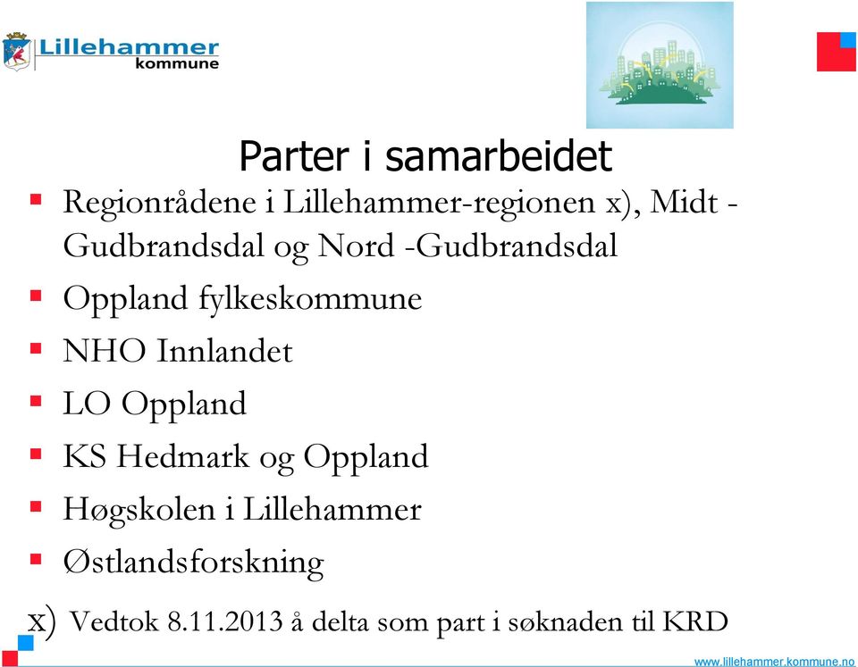 Innlandet LO Oppland KS Hedmark og Oppland Høgskolen i Lillehammer
