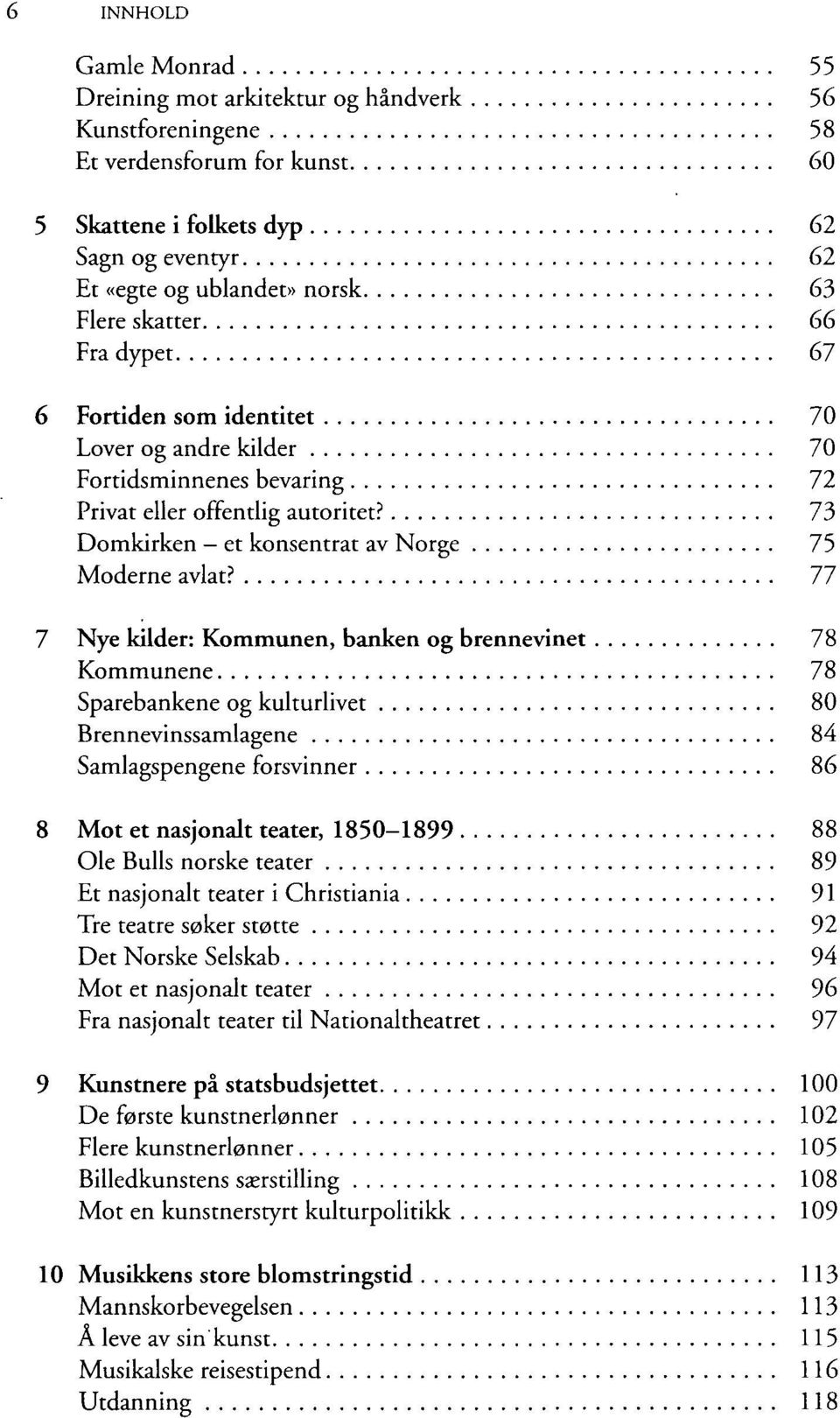 77 7 Nye kilder: Kommunen, banken og brennevinet 78 Kommunene 78 Sparebankene og kulturlivet 80 Brennevinssamlagene 84 Samlagspengene forsvinner 86 8 Mot et nasjonalt teater, 1850-1899 88 Ole Bulls