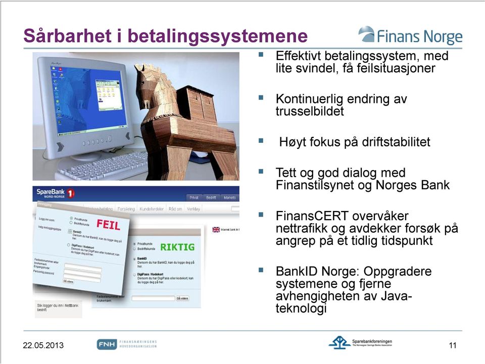Finanstilsynet og Norges Bank FinansCERT overvåker nettrafikk og avdekker forsøk på angrep på et