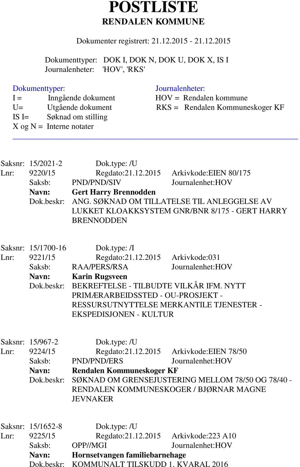 2015 Arkivkode:031 Saksb: RAA/PERS/RSA Journalenhet:HOV Navn: Karin Rugsveen Dok.beskr: BEKREFTELSE - TILBUDTE VILKÅR IFM.
