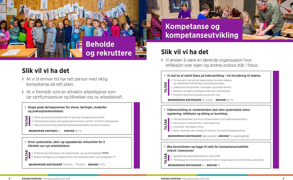 God dialog/samarbeid med opplæringsinstitusjoner og NAV i forhold til praksisplasser. Være bevisst på å tilby studenter/praksisplasskandidater vikar/sommerjobber.