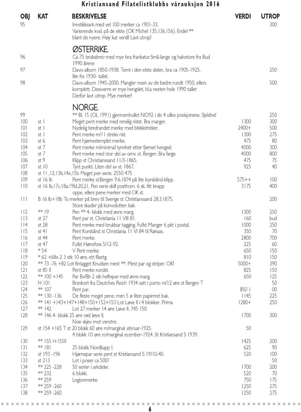 98 Davo-album 1945-2000. Mangler noen av de bedre rundt 1950, ellers 500 komplett. Dessverre er mye hengslet, bl.a nesten hele 1990 tallet Derfor lavt utrop. Mye merker! NORGE. 99 ** Bl.