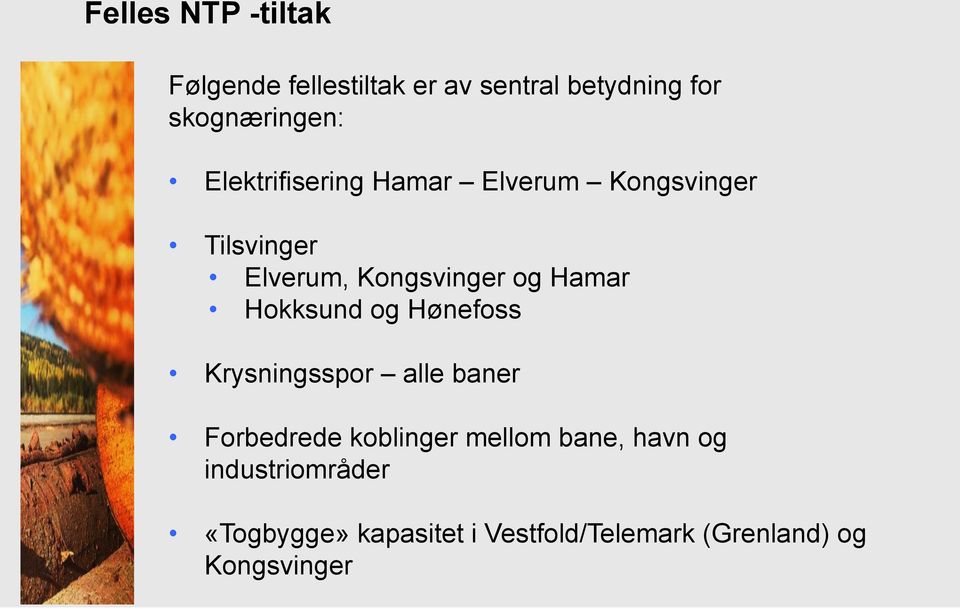Hokksund og Hønefoss Krysningsspor alle baner Forbedrede koblinger mellom bane,