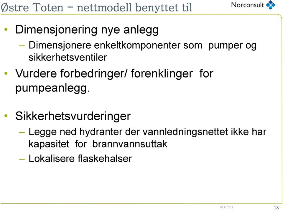 forenklinger for pumpeanlegg.