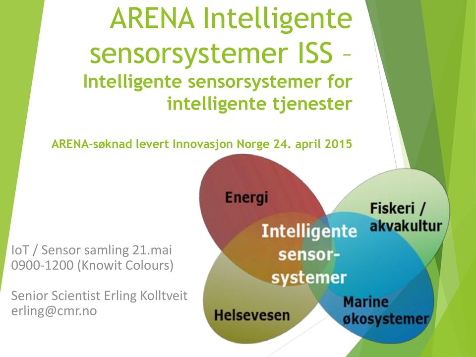 Innovasjon Norge 24. april 2015 IoT / Sensor samling 21.