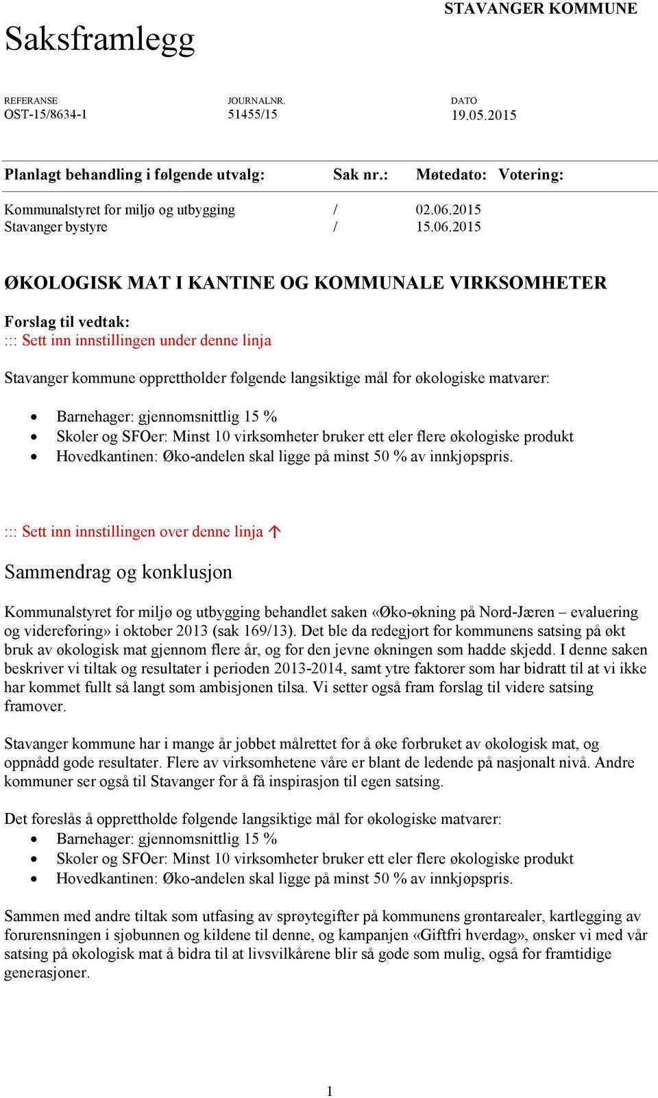 2015 Stavanger bystyre / 15.06.