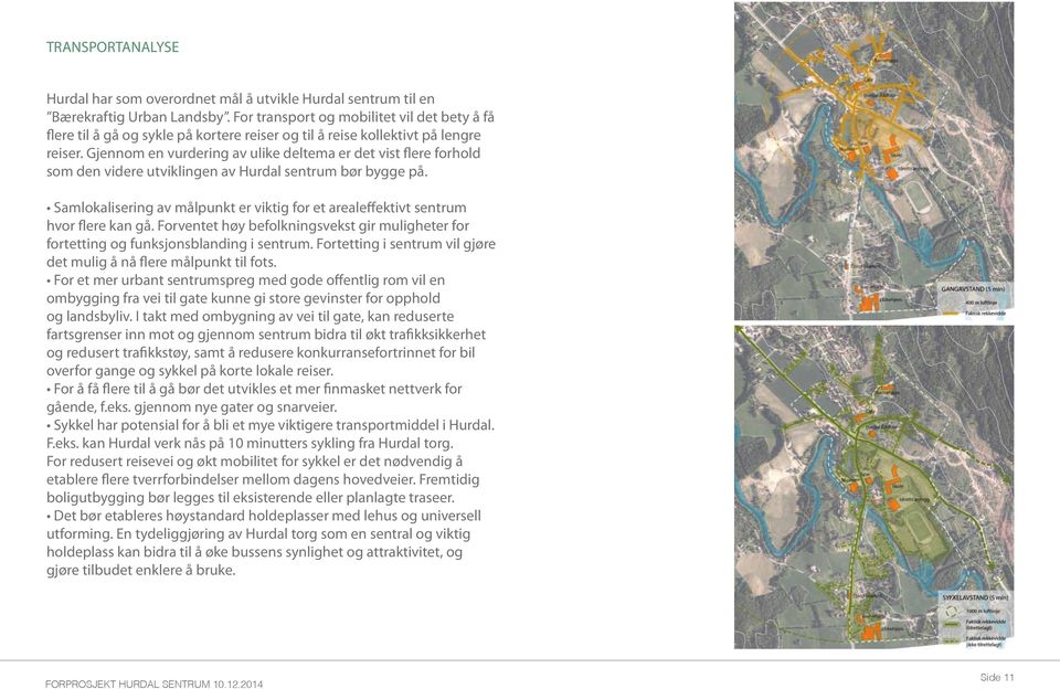 Gjennom en vurdering av ulike deltema er det vist flere forhold som den videre utviklingen av Hurdal sentrum bør bygge på.