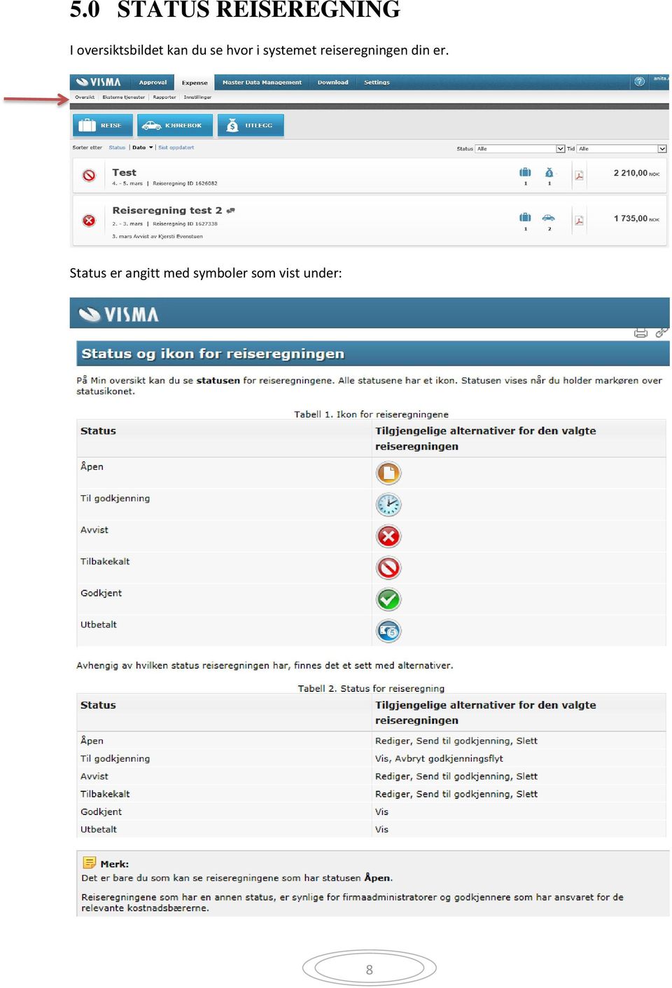 systemet reiseregningen din er.