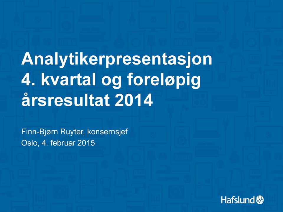 årsresultat 2014 Finn-Bjørn