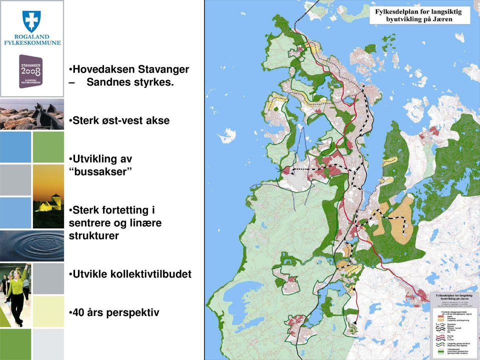 Sterk fortetting i sentrere og linære