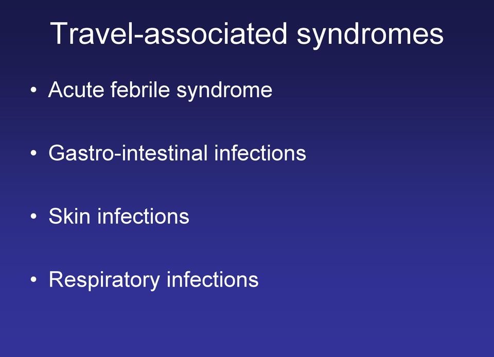 Gastro-intestinal infections