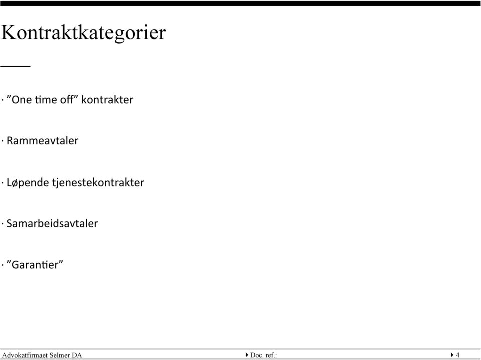 tjenestekontrakter Samarbeidsavtaler