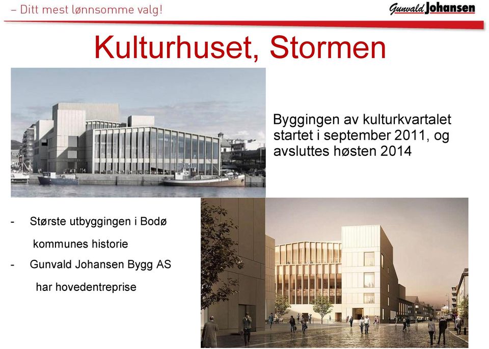 avsluttes høsten 2014 - Største utbyggingen i