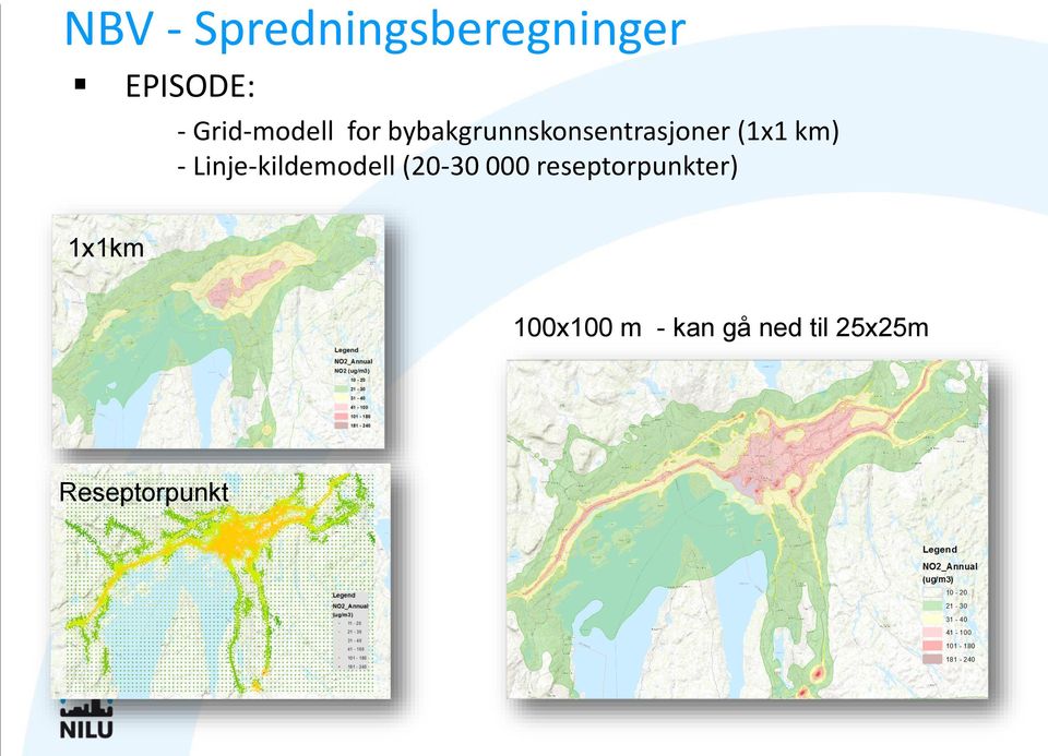 km) - Linje-kildemodell (20-30 000