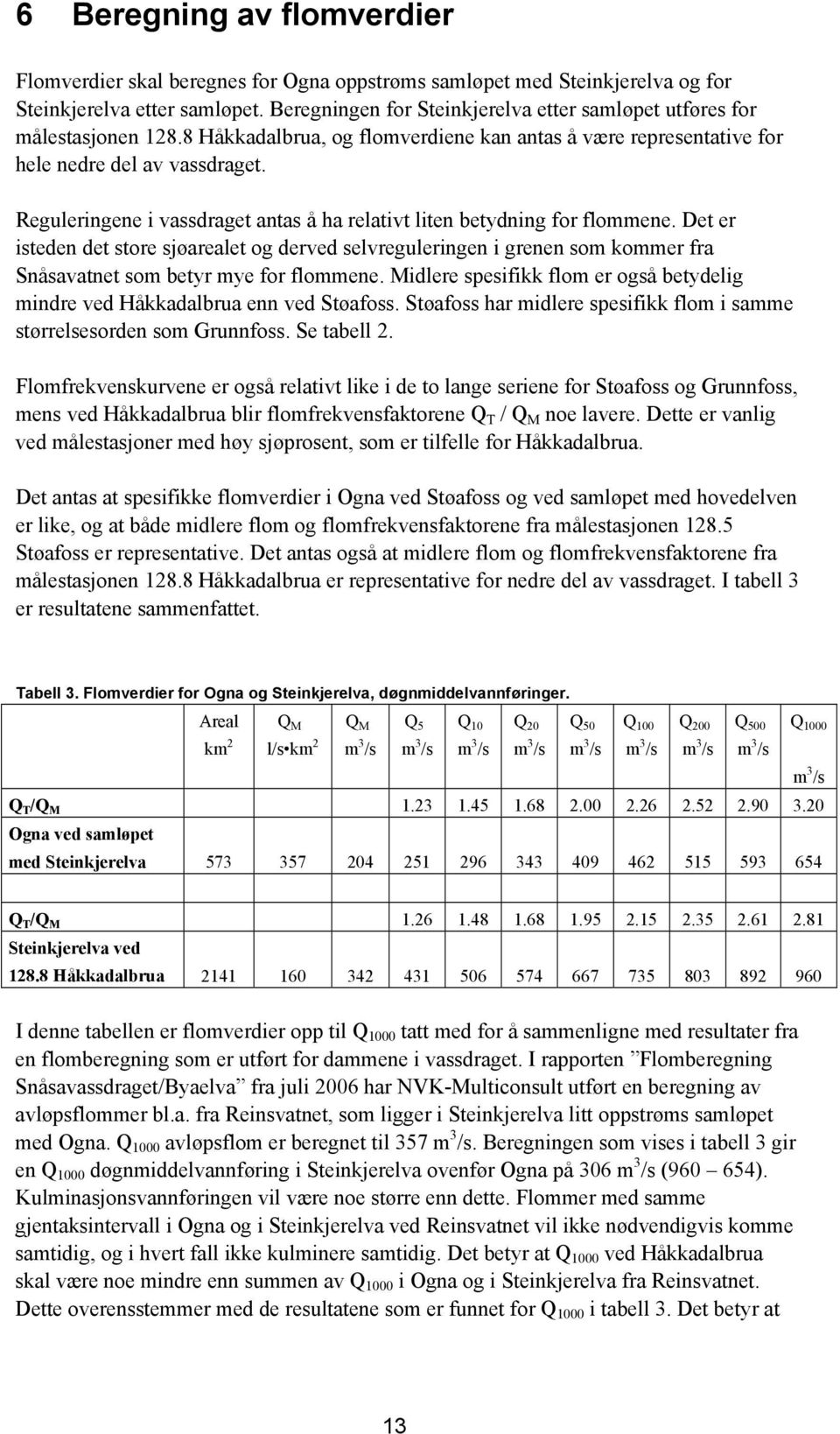 Reguleringene i vassdraget antas å ha relativt liten betydning for flommene.