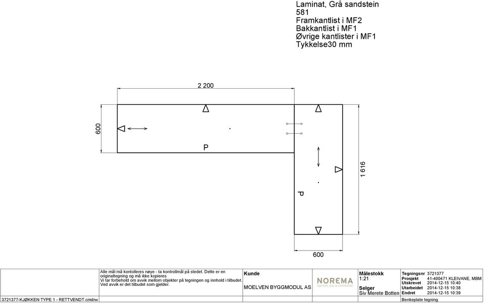 Tykkelse30 mm 2 200 P 1 6 P 3721377-KJØKKEN