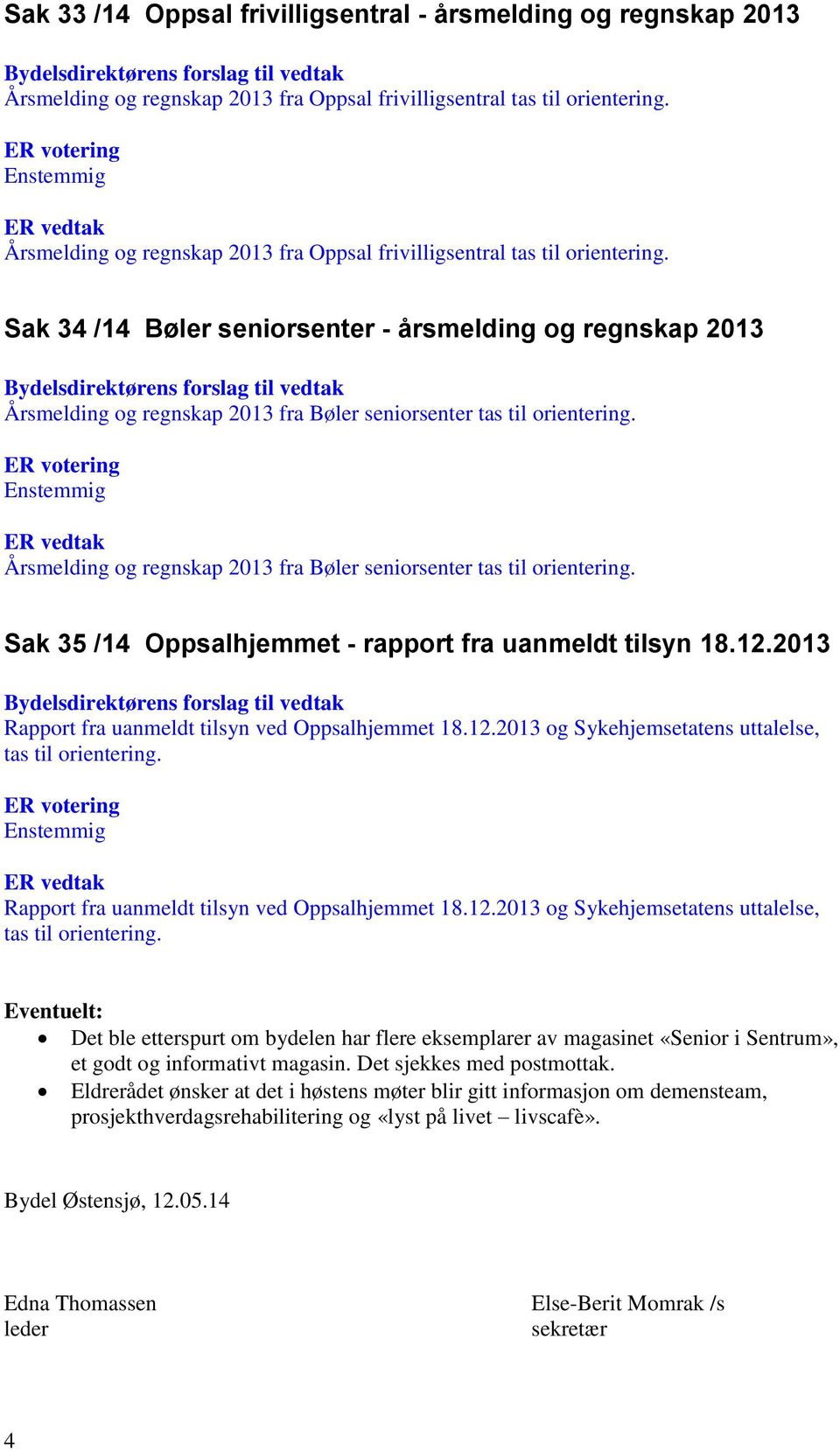 rapport fra uanmeldt tilsyn 18.12.