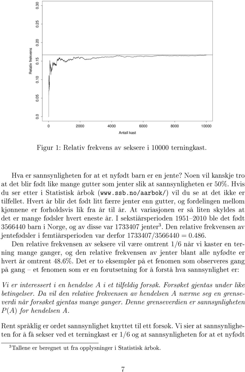 ssb.no/aarbok/) vil du se at det ikke er tilfellet. Hvert år blir det født litt færre jenter enn gutter, og fordelingen mellom kjønnene er forholdsvis lik fra år til år.