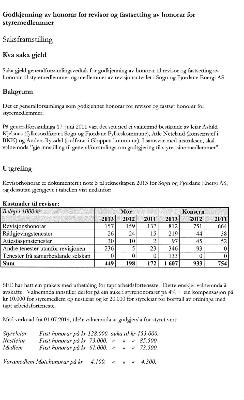 styremedlemmer. På generalforsamlinga 1 7.