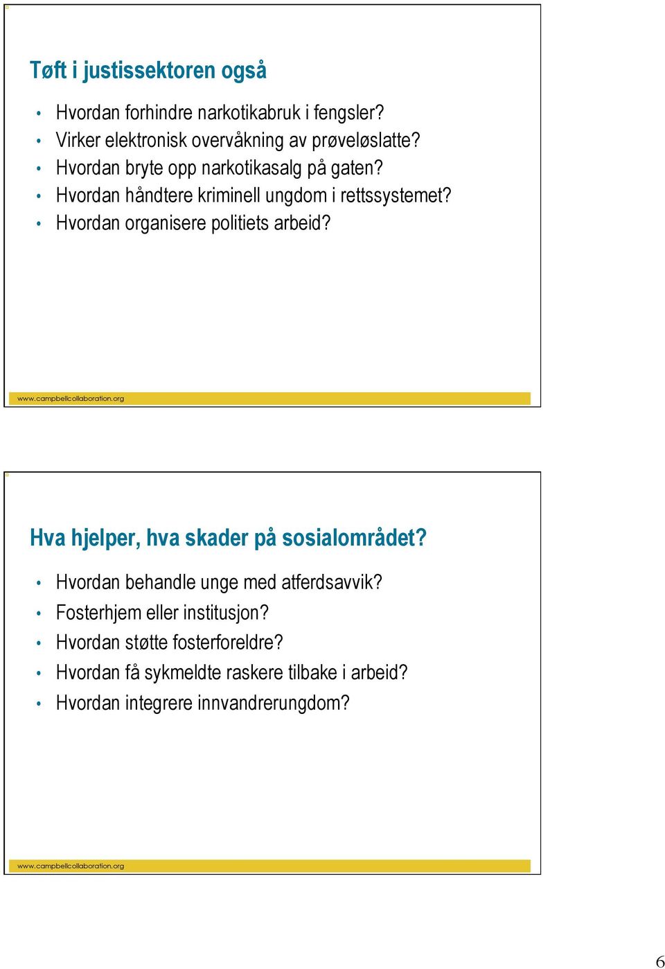 Hvordan organisere politiets arbeid? Hva hjelper, hva skader på sosialområdet? Hvordan behandle unge med atferdsavvik?