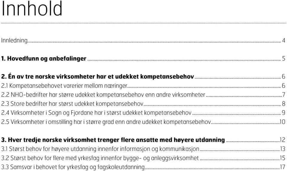 4 Virksomheter i Sogn og Fjordane har i størst udekket kompetansebehov... 9 2.5 Virksomheter i omstilling har i større grad enn andre udekket kompetansebehov...10 3.