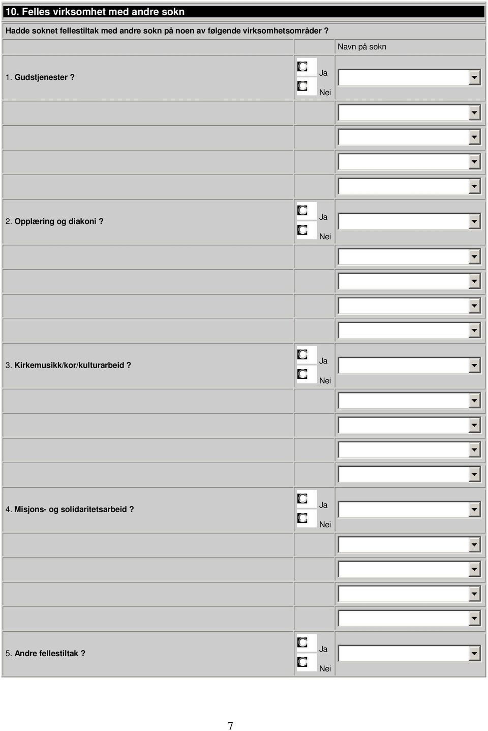 Gudstjenester? 2. Opplæring og diakoni? 3.