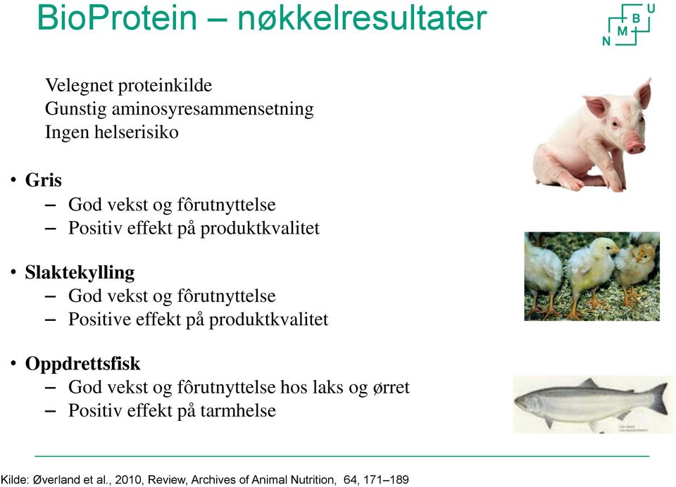 fôrutnyttelse Positive effekt på produktkvalitet Oppdrettsfisk God vekst og fôrutnyttelse hos laks og