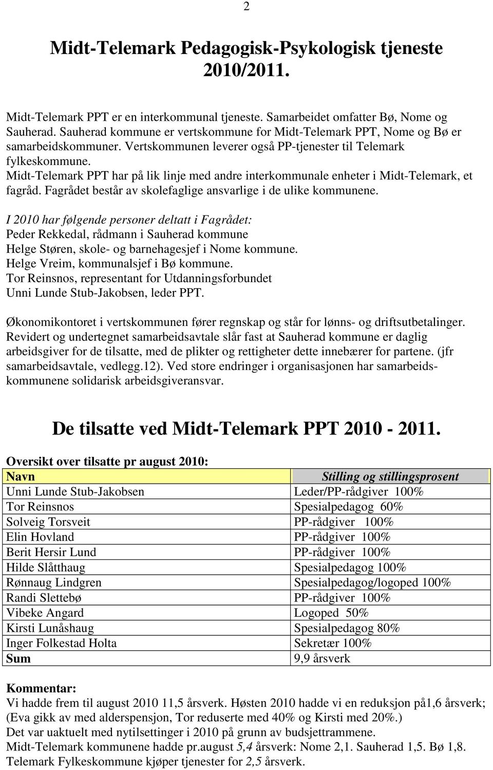 Midt-Telemark PPT har på lik linje med andre interkommunale enheter i Midt-Telemark, et fagråd. Fagrådet består av skolefaglige ansvarlige i de ulike kommunene.