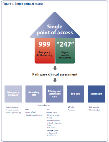 Hentet fra rapporten: A vision for emergency and urgent care: