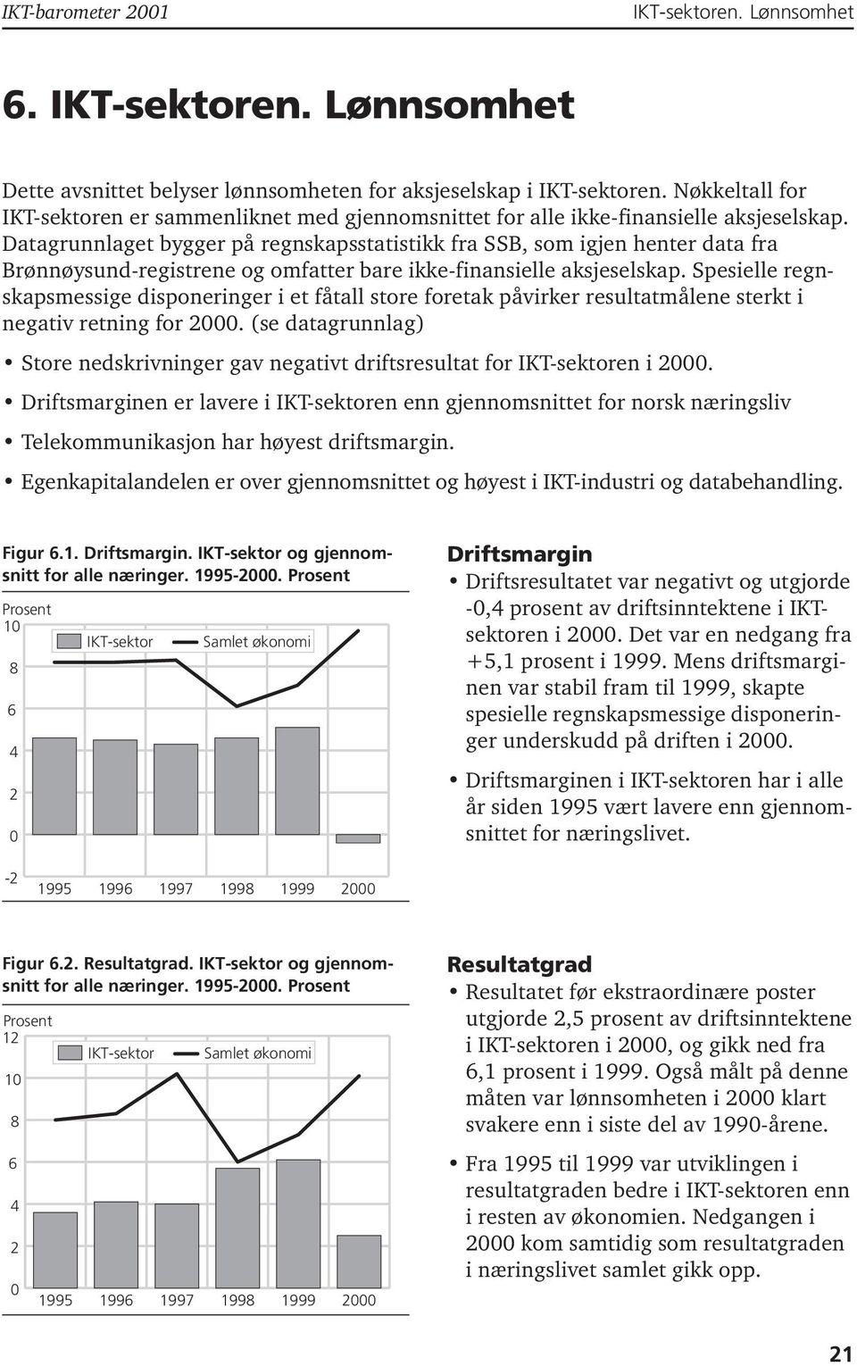 Spesielle regnskapsmessige disponeringer i et fåtall store foretak påvirker resultatmålene sterkt i negativ retning for. (se datagrunnlag) Store nedskrivninger gav negativt driftsresultat for en i.