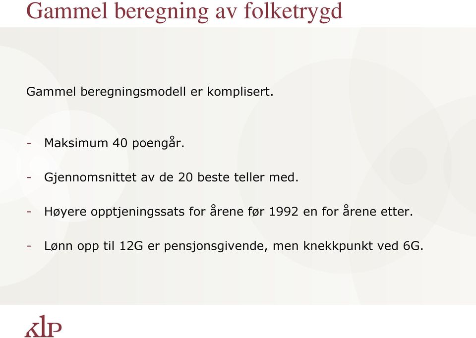 - Gjennomsnittet av de 20 beste teller med.