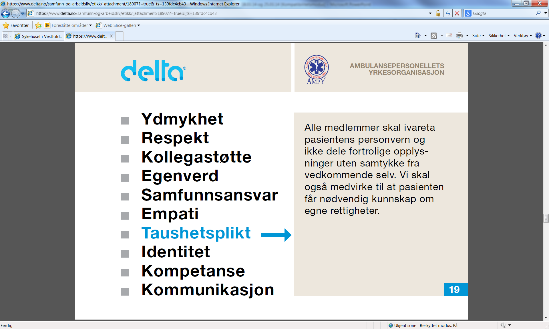 6 Yrkesetiske retningslinjer for