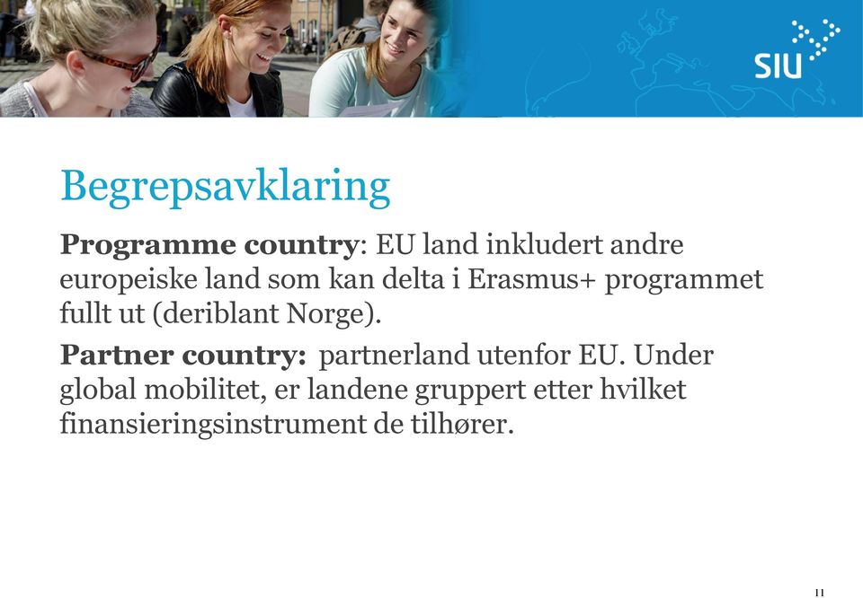 (deriblant Norge). Partner country: partnerland utenfor EU.