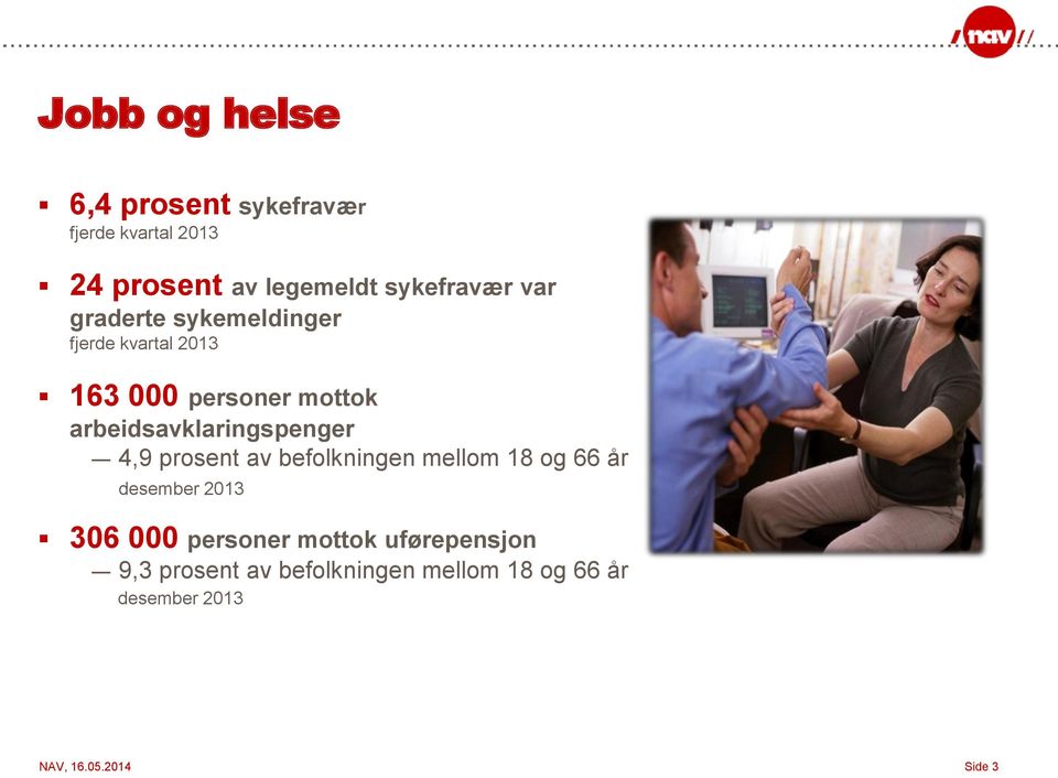 arbeidsavklaringspenger 4,9 prosent av befolkningen mellom 18 og 66 år desember 2013 306