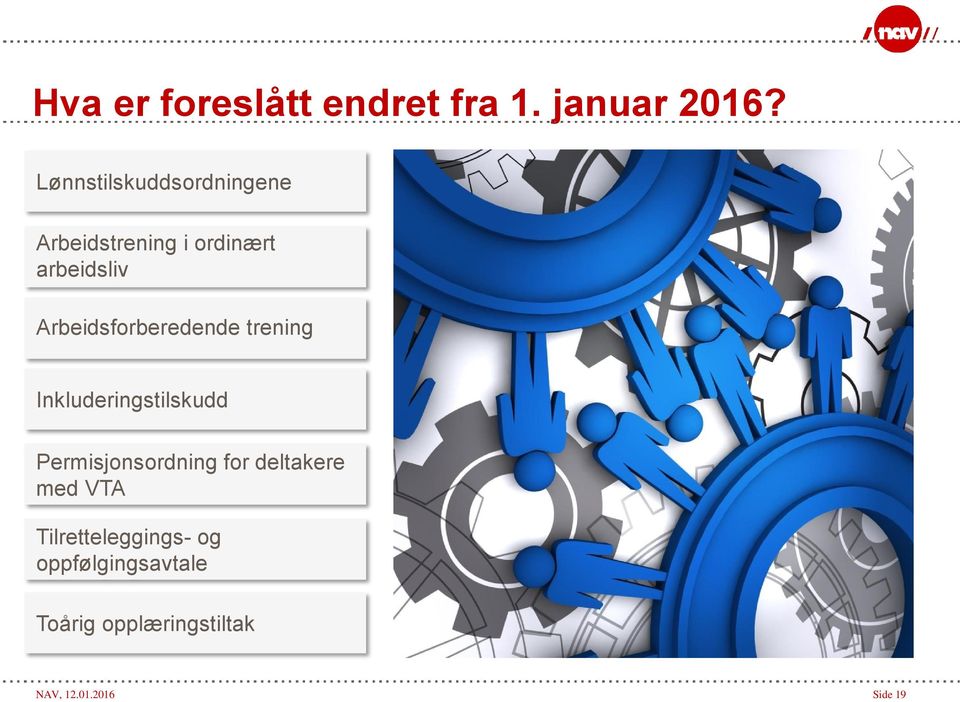 Arbeidsforberedende trening Inkluderingstilskudd Permisjonsordning for