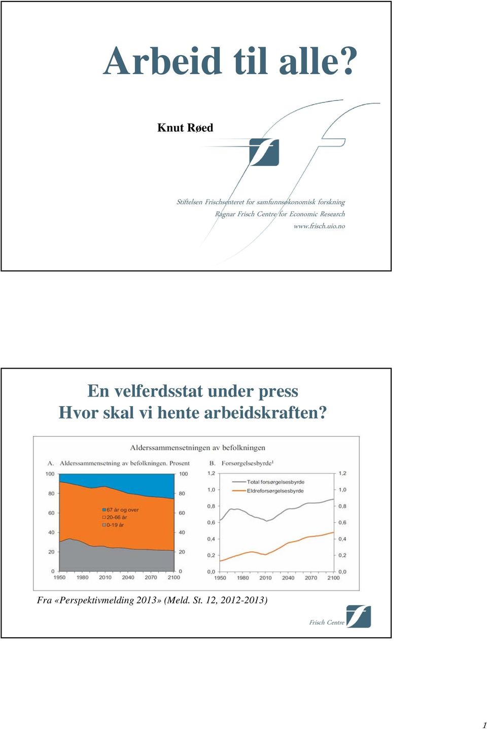 forskning Ragnar for Economic Research www.frisch.uio.