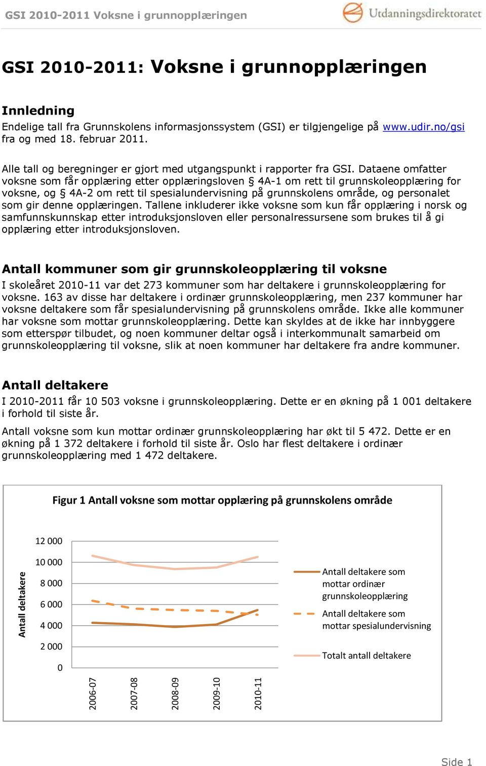 Dataene omfatter voksne som får opplæring etter opplæringsloven 4A-1 om rett til grunnskoleopplæring for voksne, og 4A-2 om rett til spesialundervisning på grunnskolens område, og personalet som gir