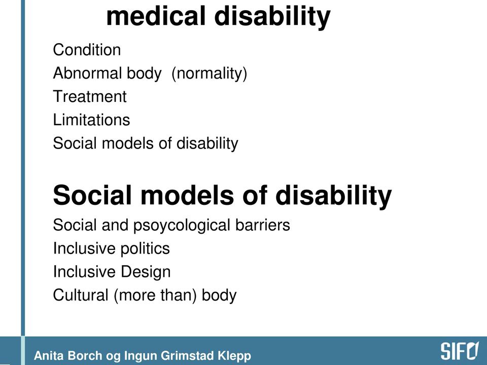 disability Social and psoycological barriers Inclusive politics