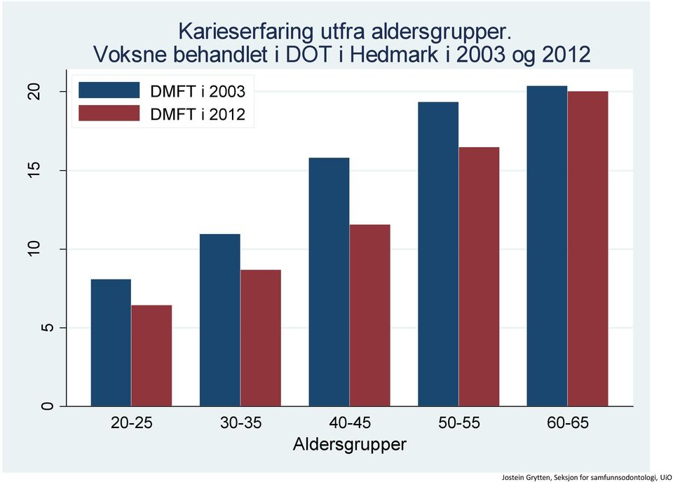 Voksne behandlet i DOT i Hedmark i 2003