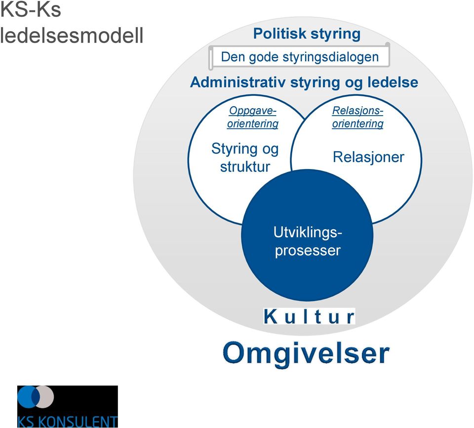 Styring og struktur Relasjoner Utviklingsprosesser