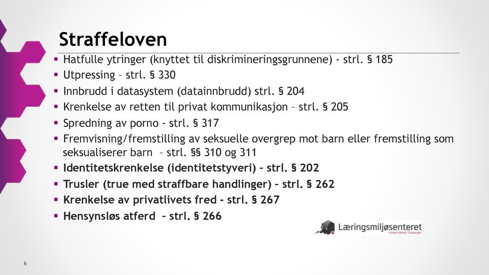 205 Spredning av porno - strl.