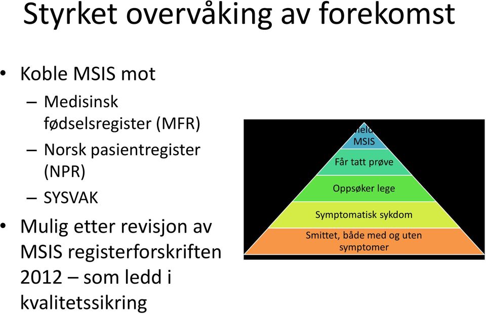 pasientregister (NPR) SYSVAK Mulig etter revisjon