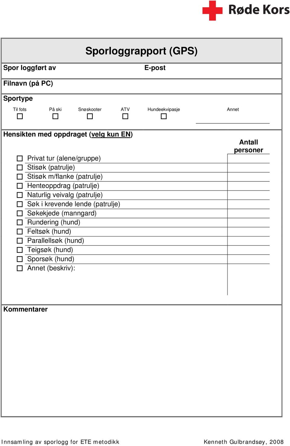 m/flanke (patrulje) Henteoppdrag (patrulje) Naturlig veivalg (patrulje) Søk i krevende lende (patrulje) Søkekjede