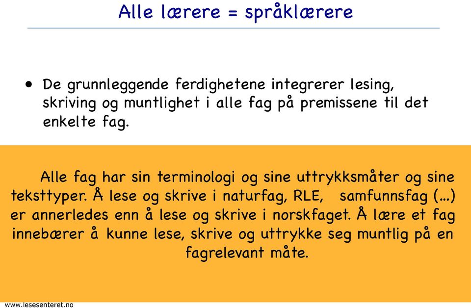 For første Å lese gang og i skrive norsk skolehistorie i naturfag, er RLE, det slått!