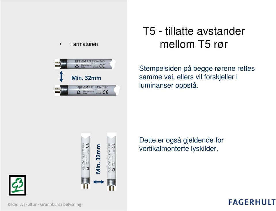 forskjeller i luminanser oppstå. Min.